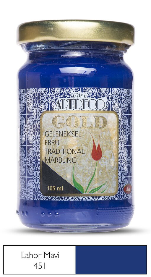 Gold Geleneksel Ebru Boyası 105ml - 451 Lahor Mavi
