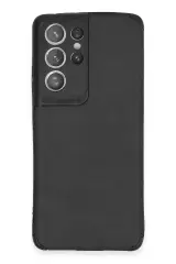 Newface Samsung Galaxy S21 Ultra Kılıf Loop Deri Silikon - Siyah