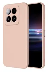 Newface Xiaomi Mi 14t Pro Kılıf Nano İçi Kadife Silikon - Pudra