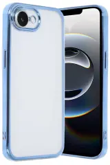 Newface Apple İphone 16e Kılıf Razer Lensli Silikon - Açık Mavi