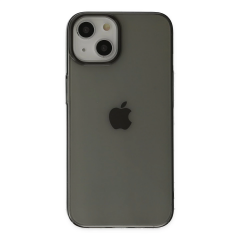 İphone 14 Plus Kılıf Pc Sert Şeffaf Kapak - Siyah