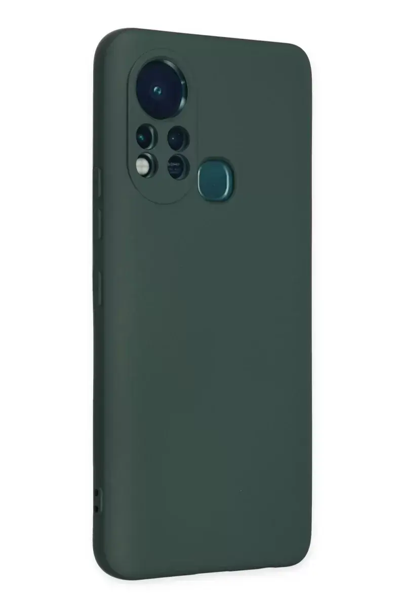 Newface İnfinix Hot 11s Kılıf Nano İçi Kadife Silikon - Koyu Yeşil