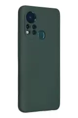 Newface İnfinix Hot 11s Kılıf Nano İçi Kadife Silikon - Koyu Yeşil