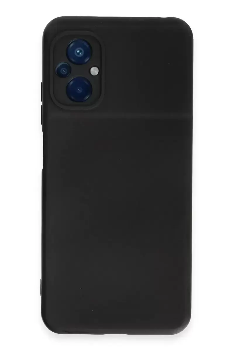 Newface Xiaomi Poco M5 Kılıf Nano İçi Kadife Silikon - Siyah