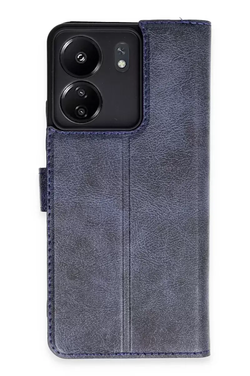 Newface Xiaomi Redmi 13c Kılıf Trend S Plus Kapaklı Kılıf - Lacivert