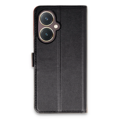 Vivo Y27 Kılıf Trend S Plus Kapaklı Kılıf - Siyah