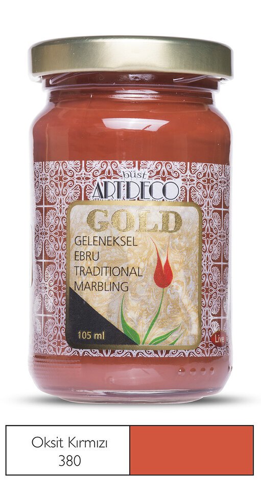Gold Geleneksel Ebru Boyası 105ml - 380 Oksit Kırmızı