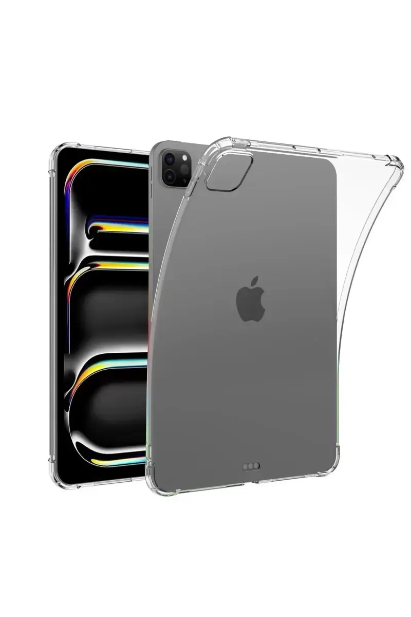 Newface Apple İpad Pro 11 (2024) Kılıf Anti Shock Tablet Silikon - Şeffaf