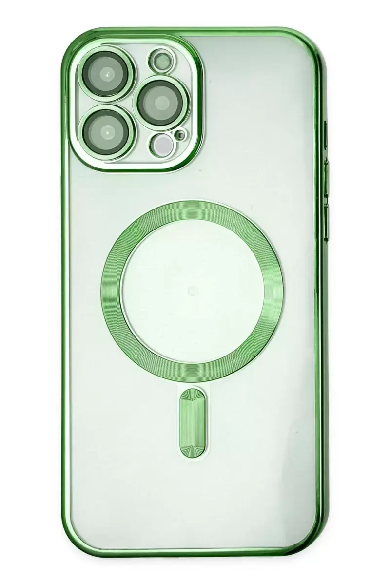 Newface Apple İphone 14 Pro Kılıf Kross Magneticsafe Kapak - Koyu Yeşil