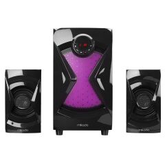 Mikado Md-370bt 38w Siyah Bt/aux/usb/fm/led Işıklı Multimedia Speaker 2+1 Ses Sistemi