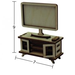 Ahşap Minyatür TV ve TV Ünitesi N:MN059