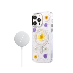 İphone 15 Pro Max Flower Magsafe Kapak - Sarı