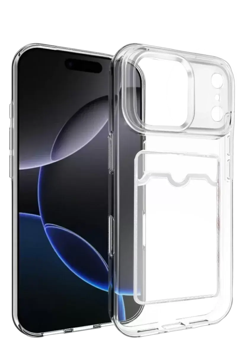 Newface Apple İphone 17 Pro Kart Şeffaf Silikon - Şeffaf