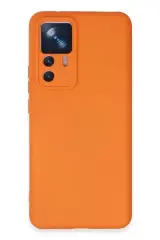 Newface Xiaomi Mi 12t Pro Kılıf Nano İçi Kadife Silikon - Turuncu