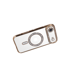İphone 17 Air Joke Simli Magneticsafe Kılıf - Gold