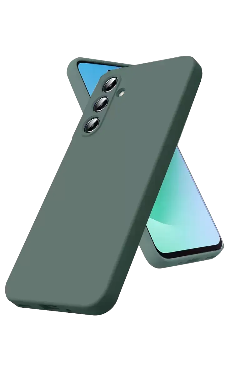 Newface Samsung Galaxy S25 Fe Nano İçi Kadife Silikon - Koyu Yeşil