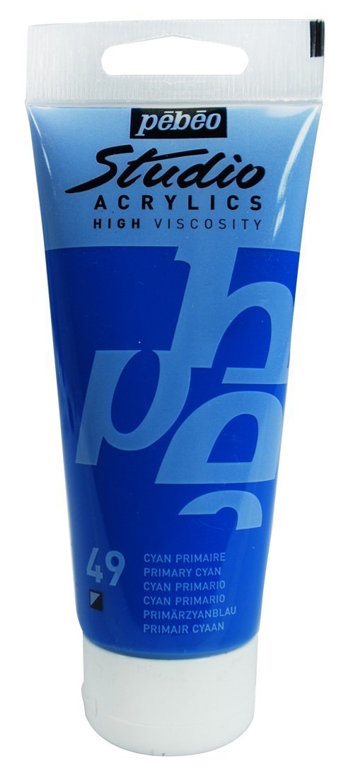 Studio Akrilik Boya - Primary Cyan - 100ml - N:49