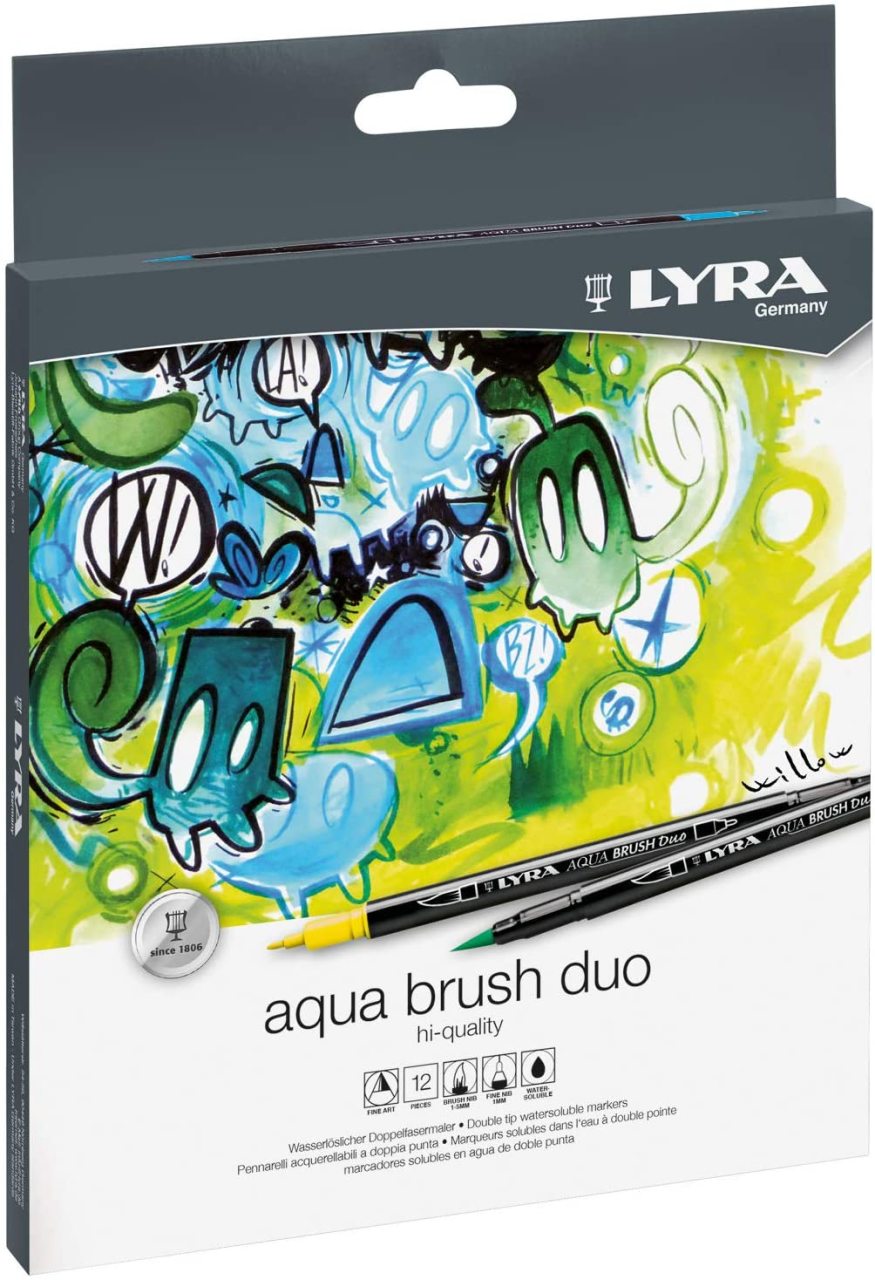 Aqua Brush Duo Hi-Quality Keçeli Kalem 12'li