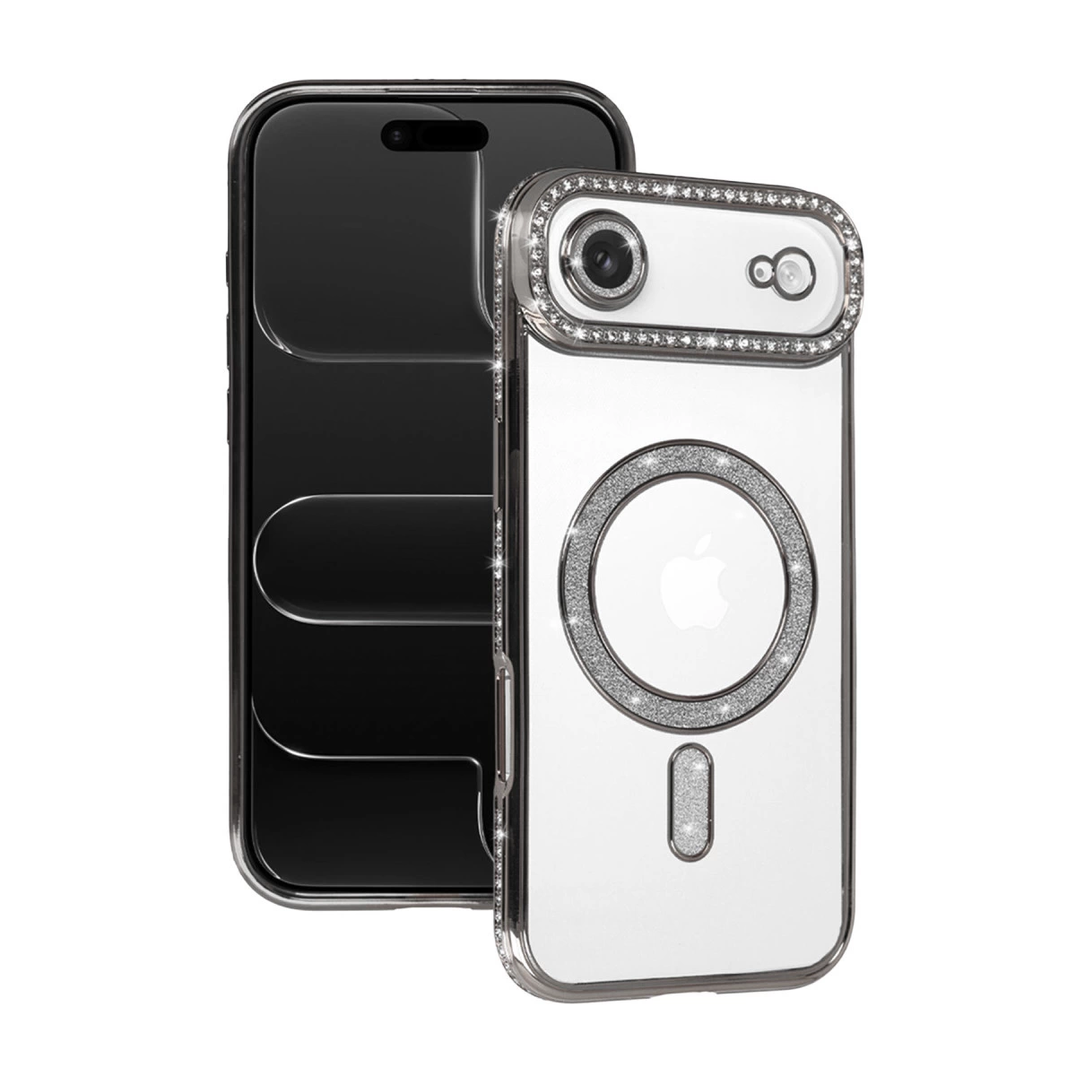 İphone 17 Air Joke Simli Magneticsafe Kılıf - Gümüş