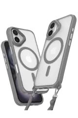 Newface İphone 16 Kılıf Enka Magsafe Silikon Kılıf - Titan Gri