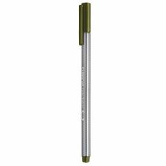 Üçgen Fineliner - 0.3 mm - Zeytin Yeşili