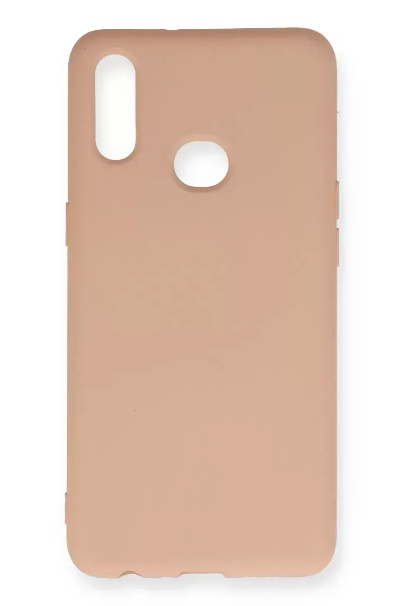 Newface Samsung Galaxy A10s Kılıf Nano İçi Kadife Silikon - Pudra