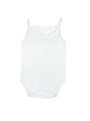 Sema Bebe Penye ip Askılı Badi (Body) - Beyaz 3-6 Ay