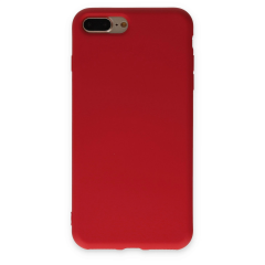 İphone 7 Plus Kılıf Nano İçi Kadife Silikon - Kırmızı