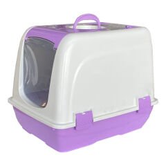 Markapet Lüx Kapalı Kedi Tuvaleti 48x36x36 cm Lila
