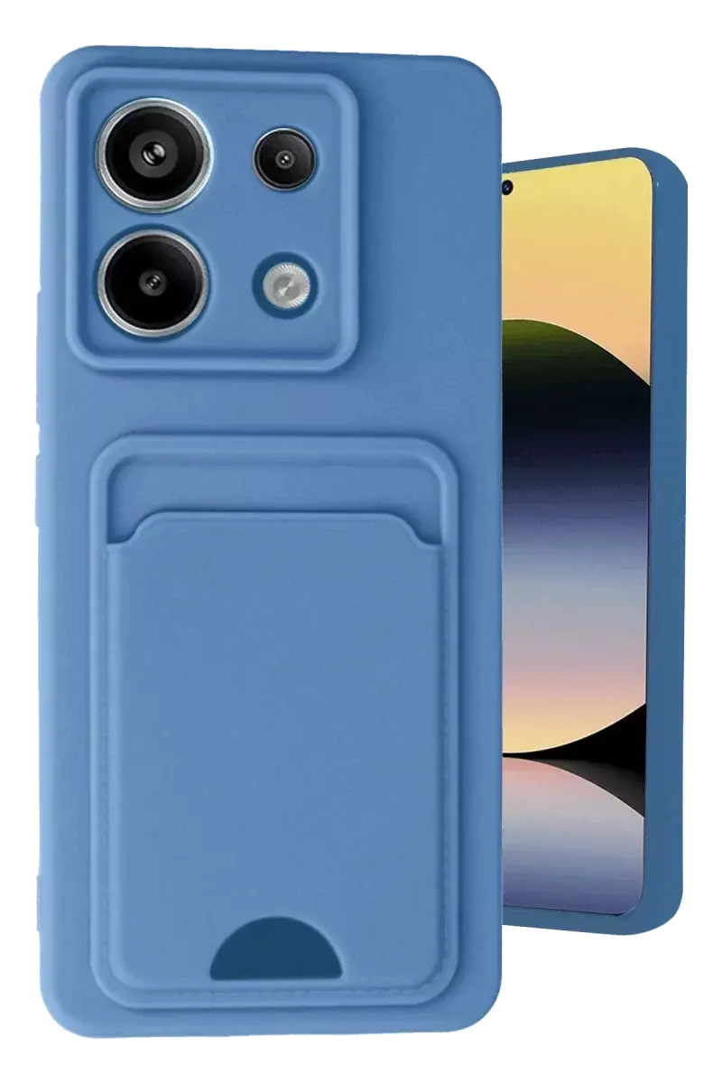 Newface Xiaomi Redmi Note 13 Pro 5g Kılıf Kelvin Kartvizitli Silikon - Mavi