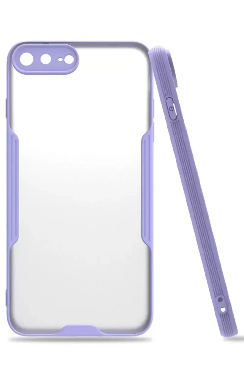Newface İphone 7 Plus Kılıf Platin Silikon - Lila