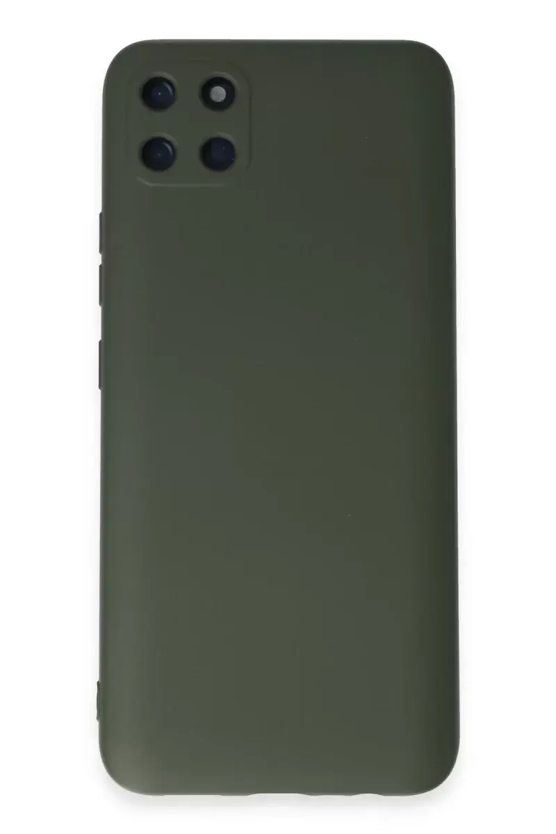 Newface Realme C11 Kılıf Nano İçi Kadife Silikon - Koyu Yeşil