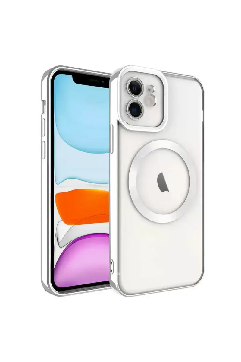 Newface Apple İphone 11 Kılıf Kross Magneticsafe Kapak - Gümüş
