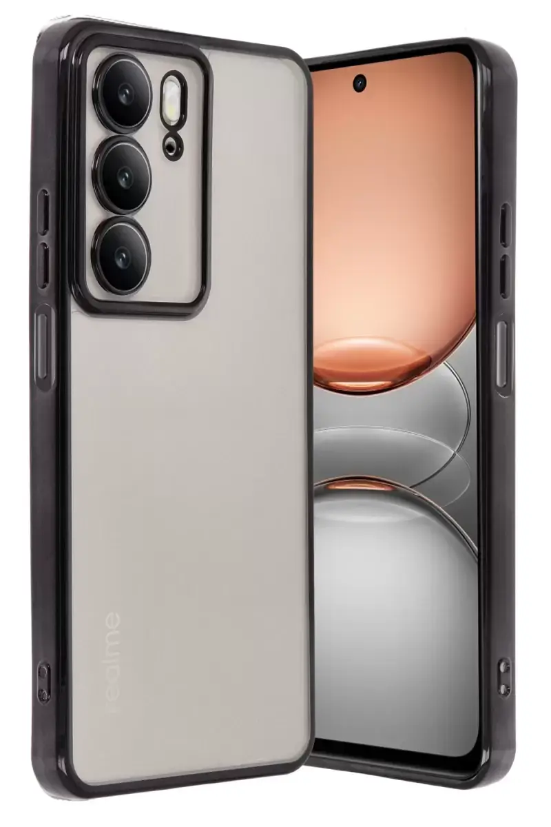 Newface Realme C75 4g Kılıf Razer Lensli Silikon - Siyah