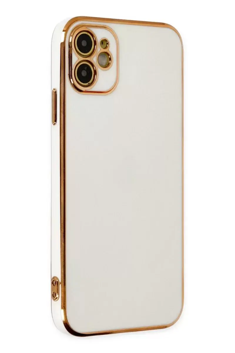 Newface İphone 12 Kılıf Volet Silikon - Beyaz