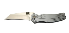 Pinkerton 0689 Gri Kamp Çakı 18cm - Yarı Otomatik, Kemerlikli, Kutulu