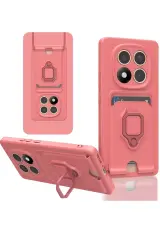 Newface Xiaomi Redmi Note 14 Pro Plus Kılıf Zuma Kartvizitli Yüzüklü Silikon - Pembe