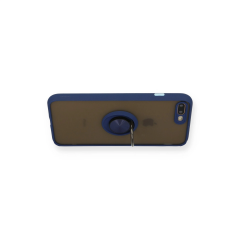 İphone 7 Plus Kılıf Montreal Yüzüklü Silikon Kapak - Lacivert
