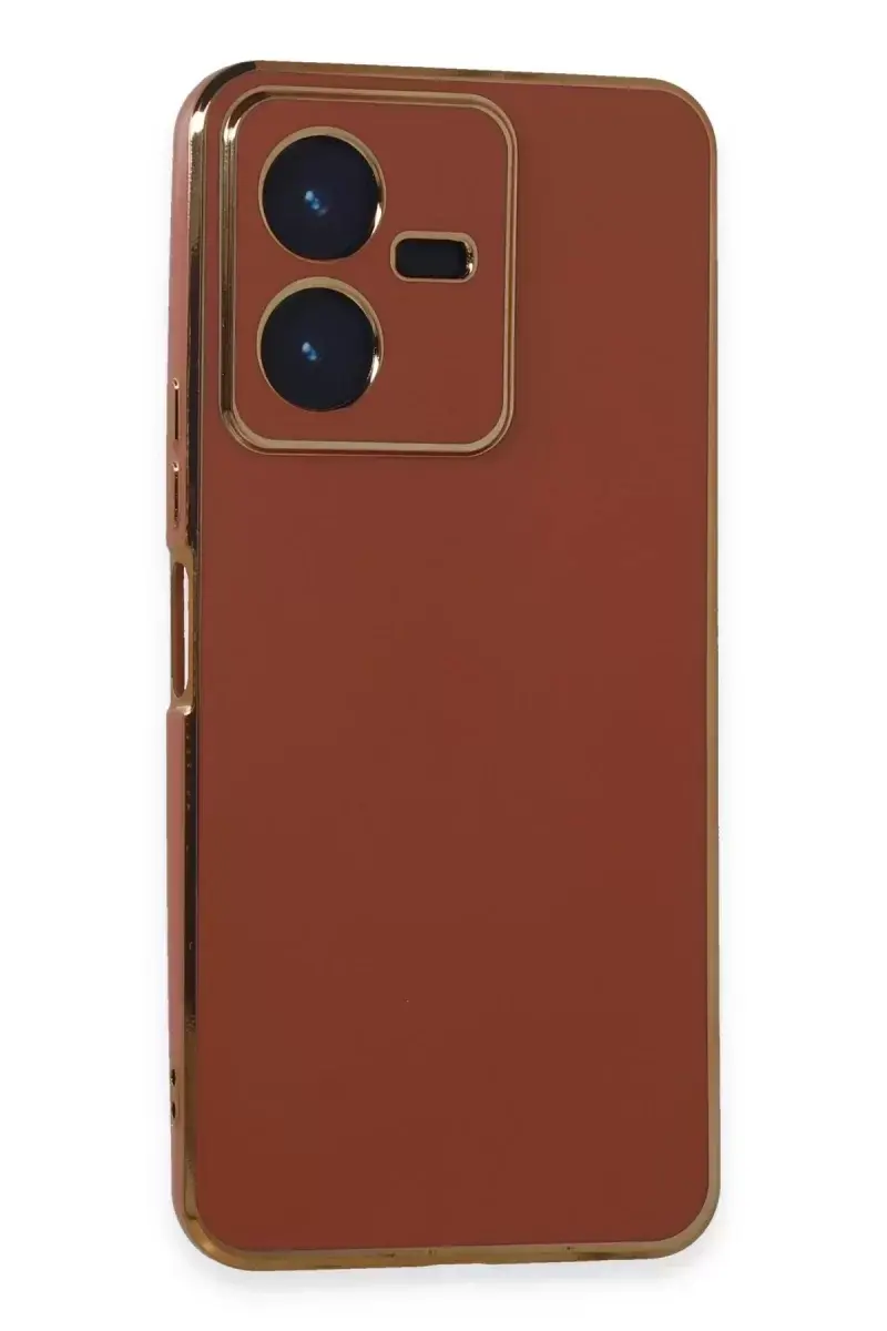 Newface Vivo Y22 2022 Kılıf Volet Silikon - Kırmızı