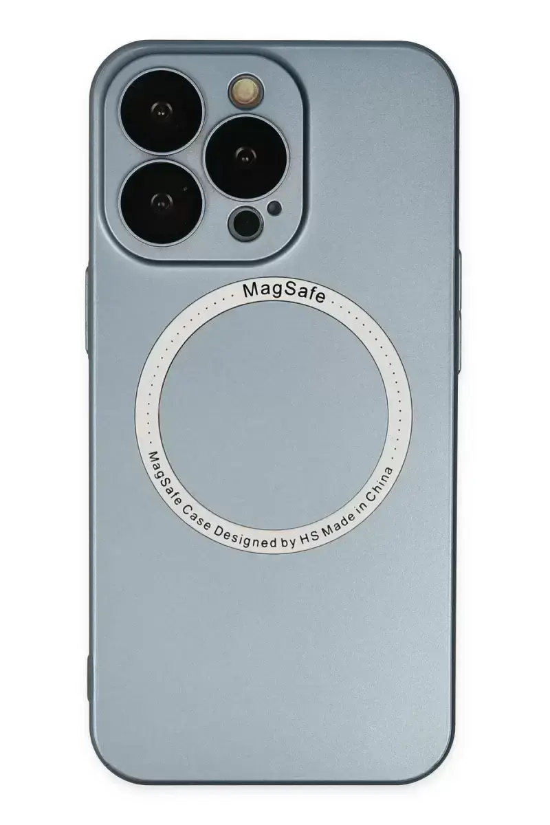 Newface İphone 13 Pro Kılıf Jack Magneticsafe Lens Silikon - Sierra Blue