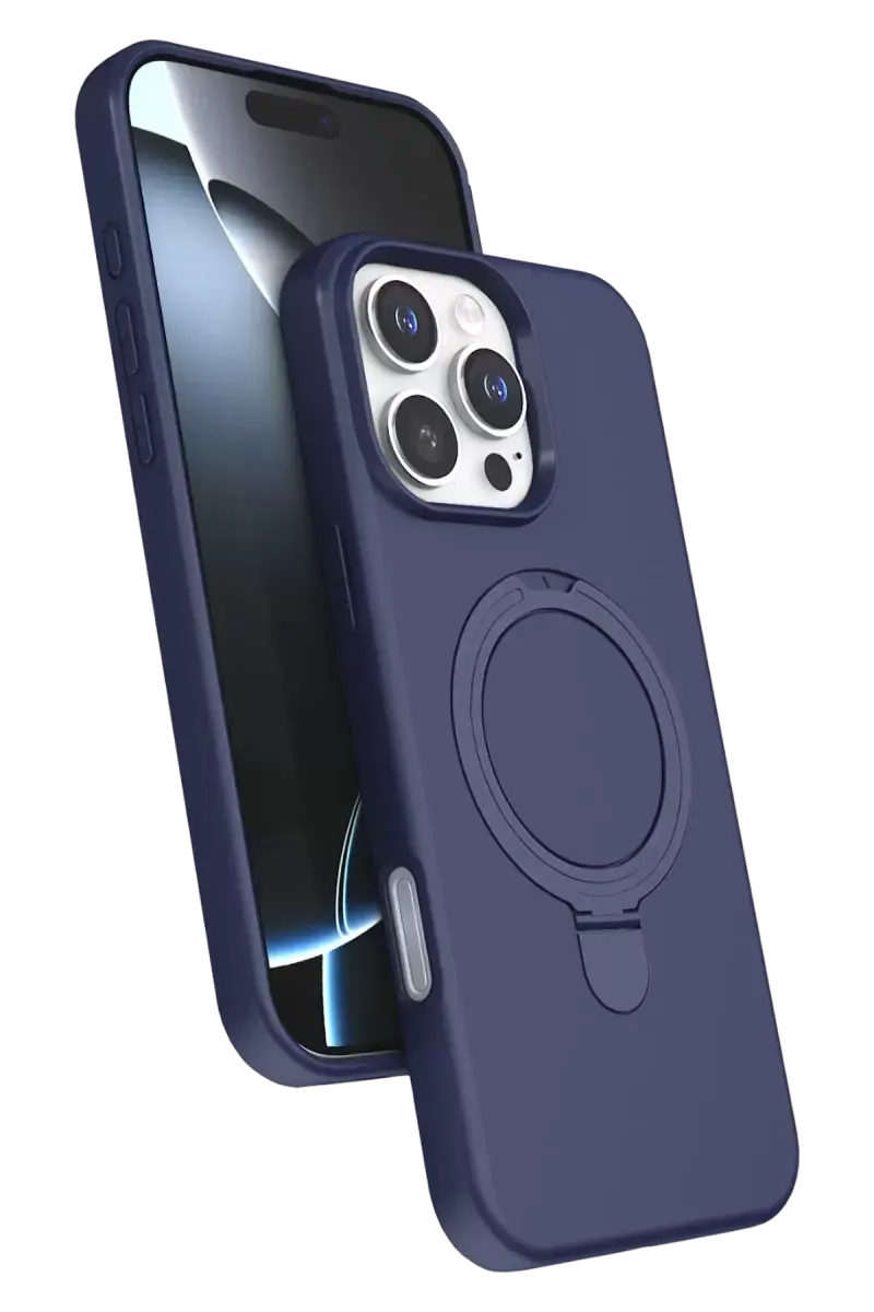 Newface Apple İphone 16 Pro Max Regal Magsafe Standlı Kapak - Lacivert