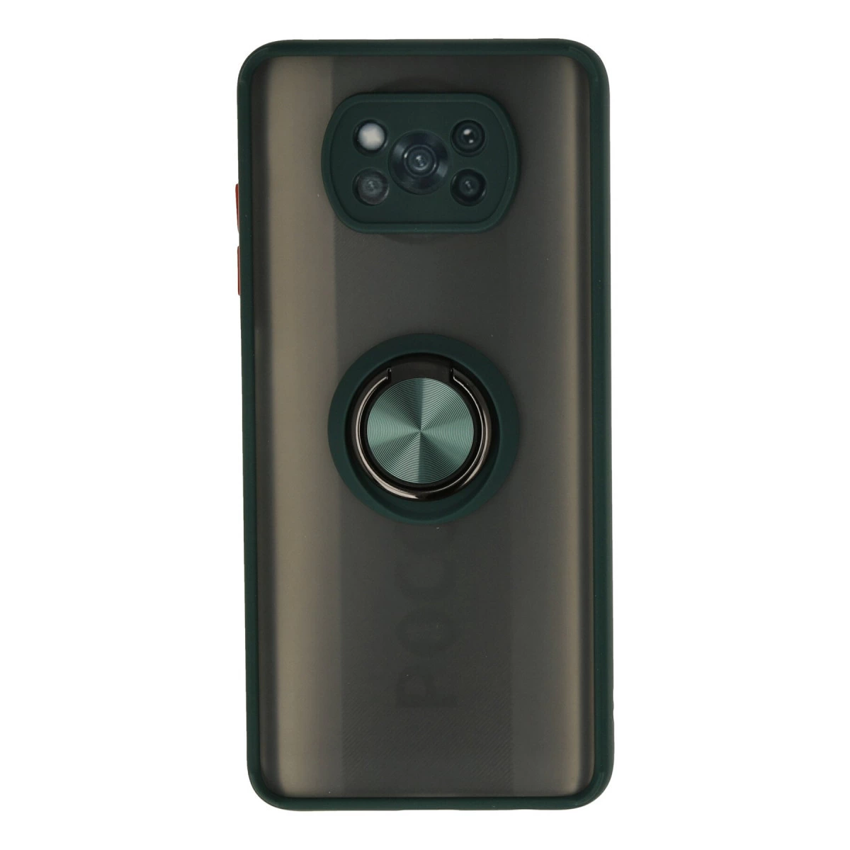 Xiaomi Pocophone X3 Kılıf Montreal Yüzüklü Silikon Kapak - Yeşil