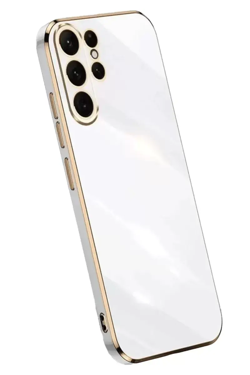Newface Samsung Galaxy S24 Ultra Kılıf Volet Silikon - Beyaz