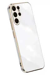 Newface Samsung Galaxy S24 Ultra Kılıf Volet Silikon - Beyaz
