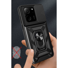 Xiaomi Mi 13t Pro Kılıf Pars Lens Yüzüklü Silikon - Kırmızı