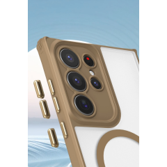 Samsung Galaxy S25 Ultra Kılıf Enka Magsafe Silikon Kılıf - Titan Gri