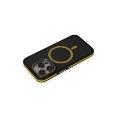 Joko  İphone 14 Pro Kılıf Rocky Magsafe Kapak - Siyah-sarı