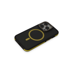 Joko  İphone 14 Pro Kılıf Rocky Magsafe Kapak - Siyah-sarı