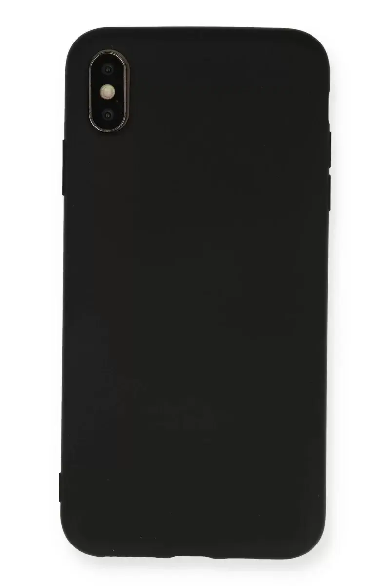 Newface İphone Xs Max Kılıf Nano İçi Kadife Silikon - Siyah