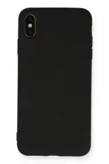 Newface İphone Xs Max Kılıf Nano İçi Kadife Silikon - Siyah